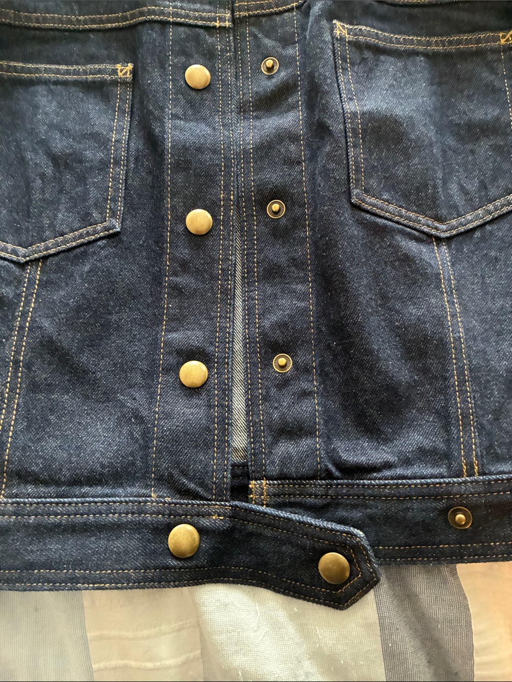 JCREW Collarless denim trucker jacket - Picture 8 of 8